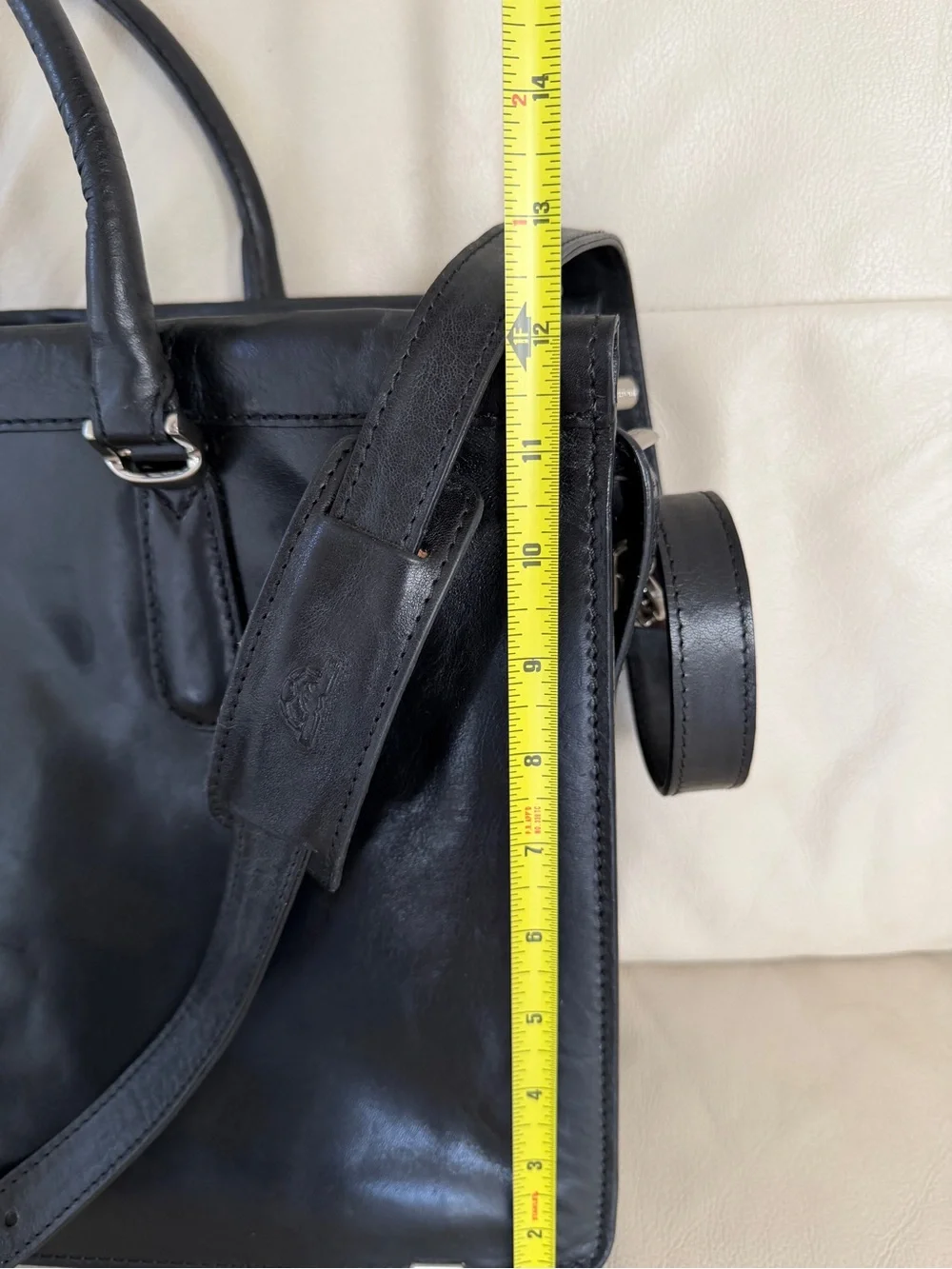 Luxury Italian Leather Briefcase, Messenger Bag, Like New, Premium Quality,Unise